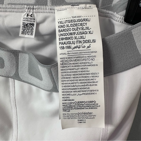 NWT Under Armour White Pants Size Youth XLarge Fitted HeatGear - Picture 16 of 16